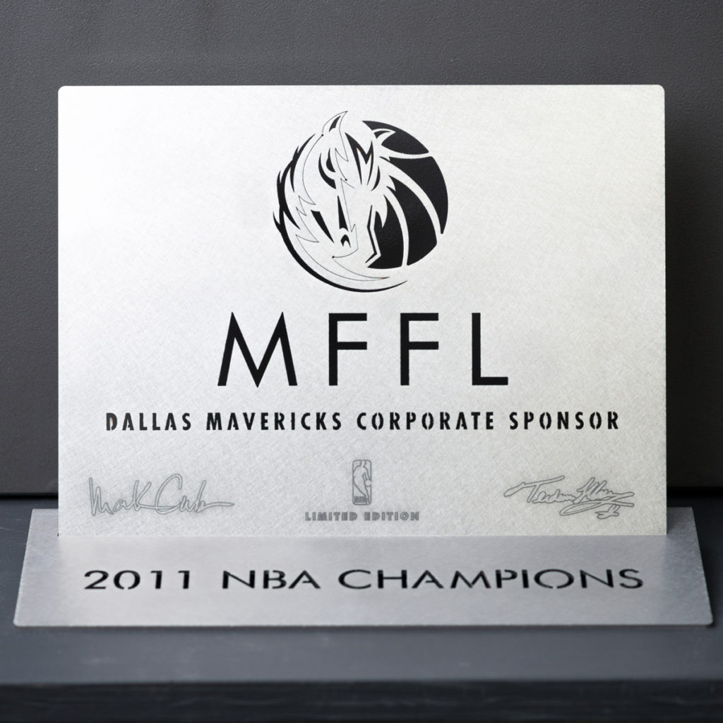 Dallas Mavericks Corporate Sponsor Sign | Davis Metal Stamping, Inc.